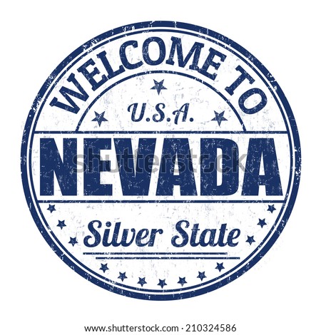 Welcome to Nevada grunge rubber stamp on white background, vector illustration