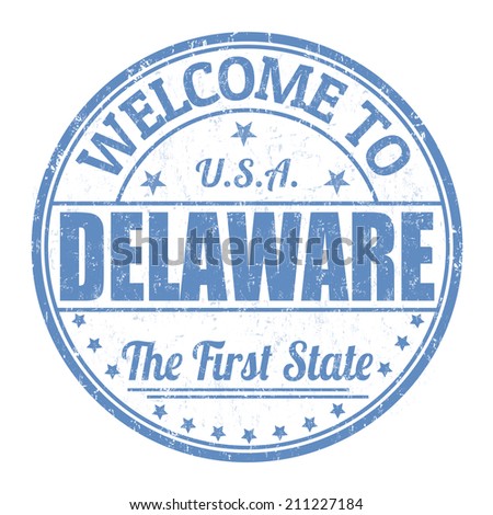 Welcome to Delaware grunge rubber stamp on white background, vector illustration