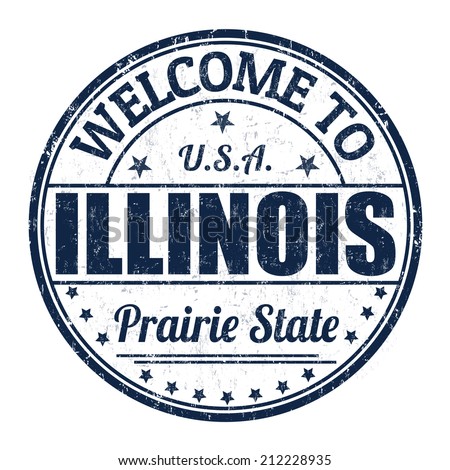 Welcome to Illinois grunge rubber stamp on white background, vector illustration