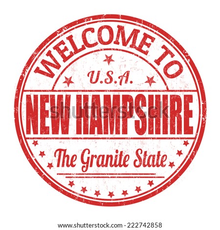 Welcome to New Hampshire grunge rubber stamp on white background, vector illustration