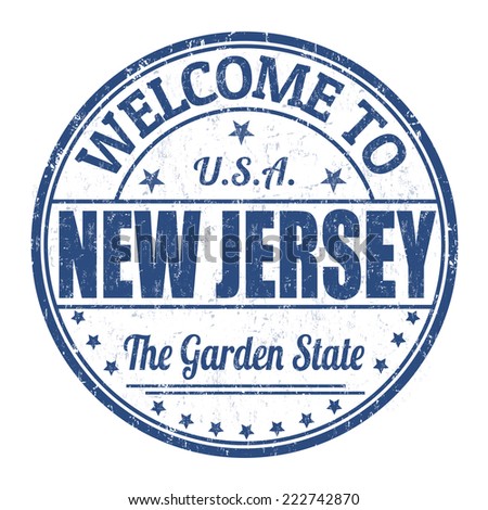 Welcome to New Jersey grunge rubber stamp on white background, vector illustration