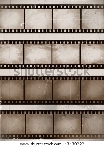 vintage scratched seamless film strips or frame collection - check for more