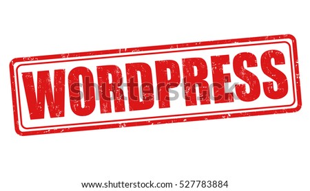 Wordpress grunge rubber stamp on white background, vector illustration