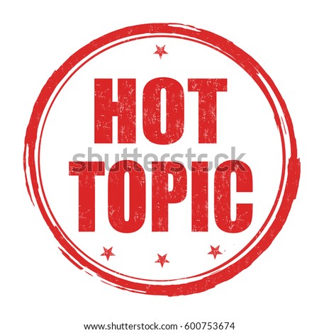 Hot topic sign or stamp on white background, vector illustration