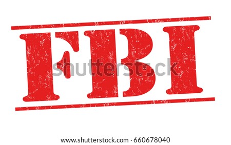 FBI sign or stamp on white background, vector illustration