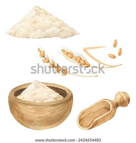 Similar – Image, Stock Photo Bowl with flour and sugar