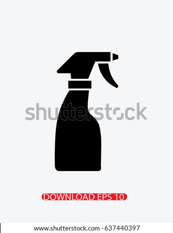 Cleaning spray bottle icon, Vector