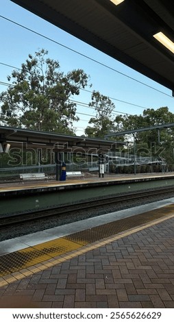 Similar – Image, Stock Photo yellow line near the sidewalk