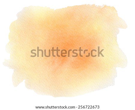 Abstract orange watercolor background for design