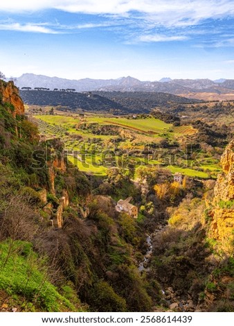 Similar – Image, Stock Photo Panoramic views of Ronda nature and urban landscape