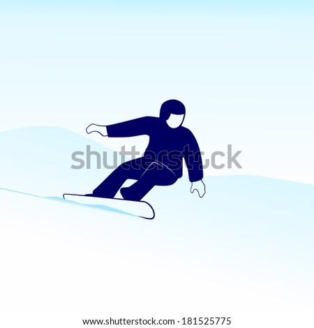 Winter sports. Illustration on white background.