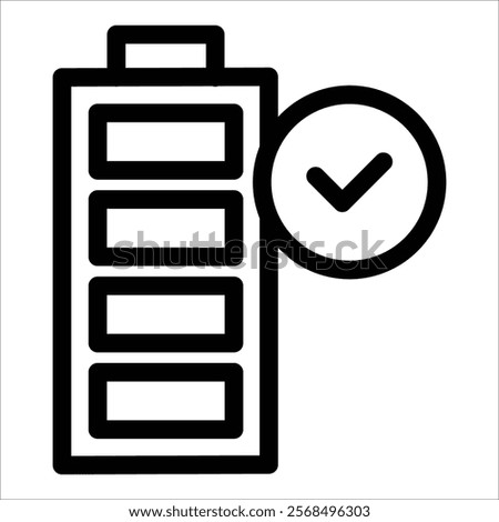 Battery Full Icon Element For Design