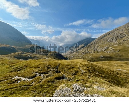 Similar – Image, Stock Photo Glencoe valley in the scottish highlands.