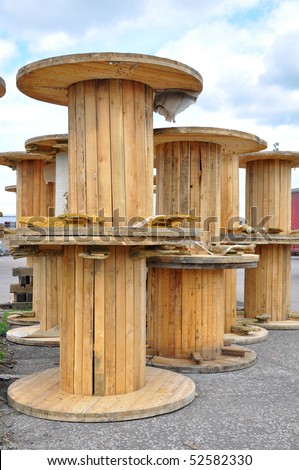 Large Empty Cable Reels Stock Photo 52582330 : Shutterstock