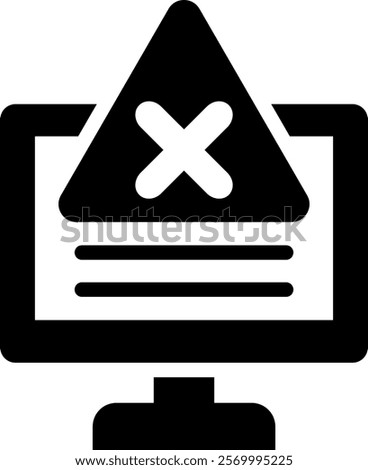 Error Icon Glyph Vector Illustration