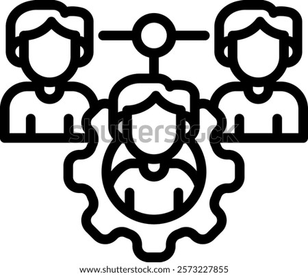 Stakeholder Icon Line Vector Illustration