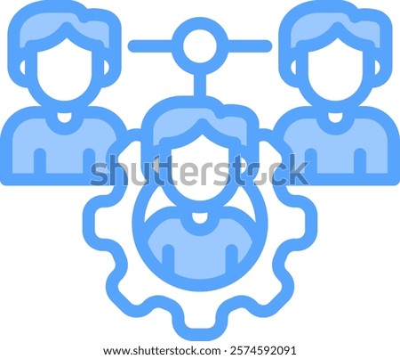 Stakeholder Icon blue Vector Illustration