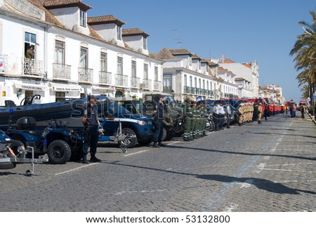 VILA REAL SANTO ANTONIO,PORTUGAL-MAY 15: -Ceremony of delivery of awards to the best firemen, physicians, military on May 15, 2010 in Algarve,Portugal