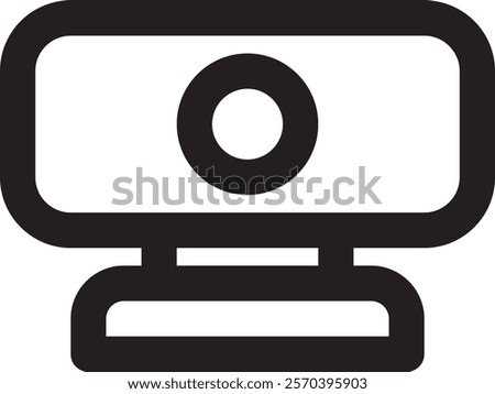 Webcam icon with an active indicator, symbolizing live streaming or video calls