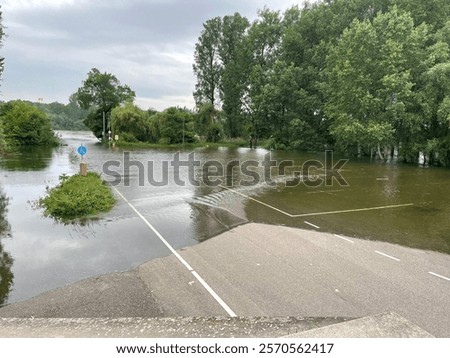 Similar – Image, Stock Photo Floods on the Rhine Deluge