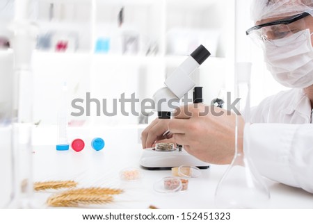 Laboratory assistant in the laboratory of of food quality