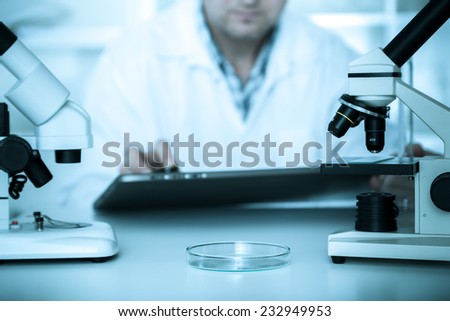 scientist working in the lab.