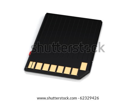 3d memory chip on white
