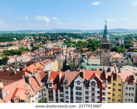 Similar – Image, Stock Photo Colourful tenement houses of the Magdeburg modern age