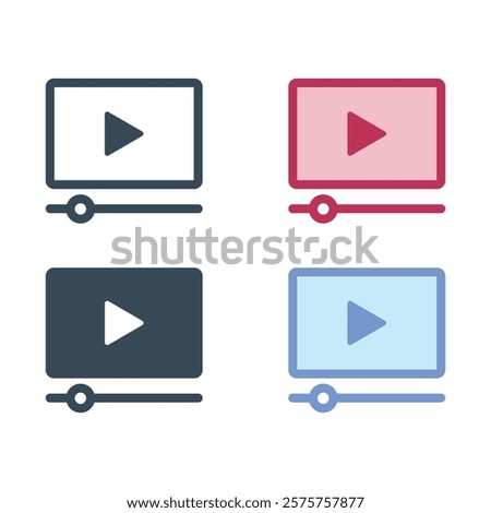 Player Button icon sign – vector stock illustration