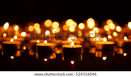 Similar – Image, Stock Photo Candles in the church pray