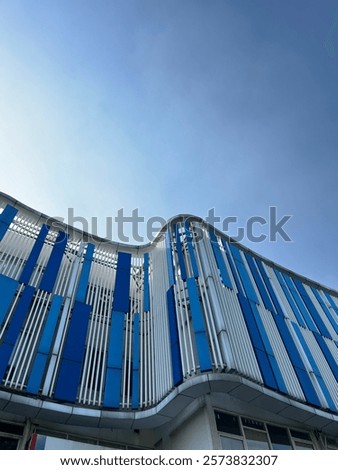 Similar – Image, Stock Photo Facade prefabricated building against evening sky