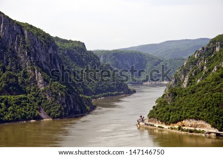 The Iron Gates is a gorge on the Danube River. The main feature and attraction of the Djerdap National Park, Serbia.