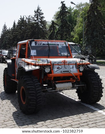 ODESSA, UKRAINE -MAY 12 : Competition off-road vehicles  \