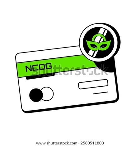 Ncog credit card vector illustration