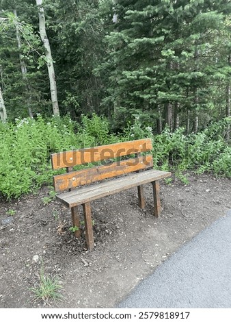 Similar – Image, Stock Photo Lonely benches in a park.