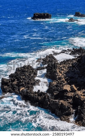 Similar – Image, Stock Photo Rocky formation in foamy sea