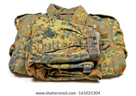 military uniform isolated on a white background