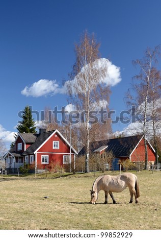 Idyllic Swedish vertical landscape