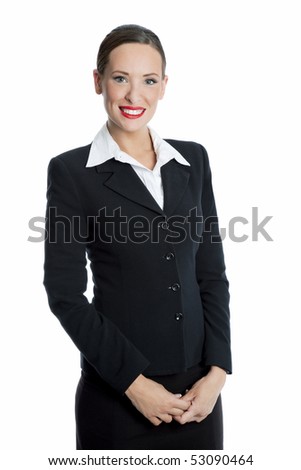 Attractive businesswoman isolated on white background