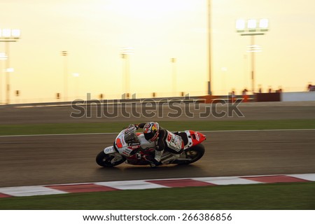 LOSAIL - QATAR, MARCH 29: Australian Honda rider Jack Miller at 2015 Commercial Bank MotoGP of Qatar at Losail circuit on March 29, 2015