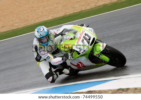 ESTORIL, PORTUGAL - OCTOBER 29: Spanish rider Carlos Checa practices at the 2010 BetandWin MotoGP of Portugal on October 29, 2010