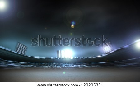 Image of defocused stadium lights at night