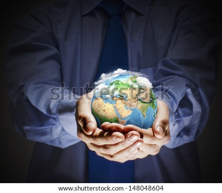 Let\'s save our planet earth. Ecology concept. Elements of this image are furnished by NASA