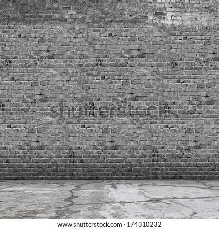 Background image of grey brick blank wall