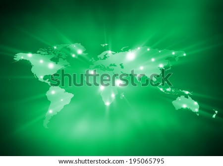 Background digital image of world map with connection lines