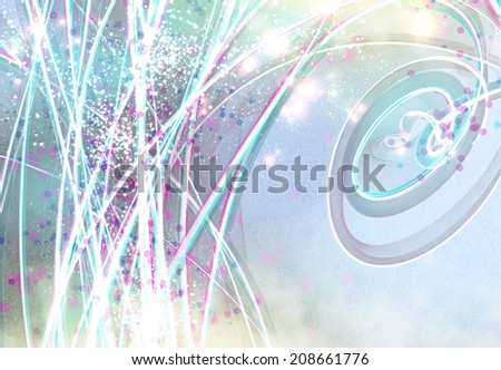 Colorful abstract background with lights and loops