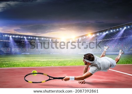 Professional tennis player . Mixed media Zdjęcia stock © 
