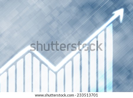 Conceptual background digital image with increasing graph
