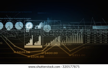 Business financial background image with profits and gains