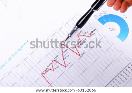 charts and graphs of sales of securities - workplace successful business man
